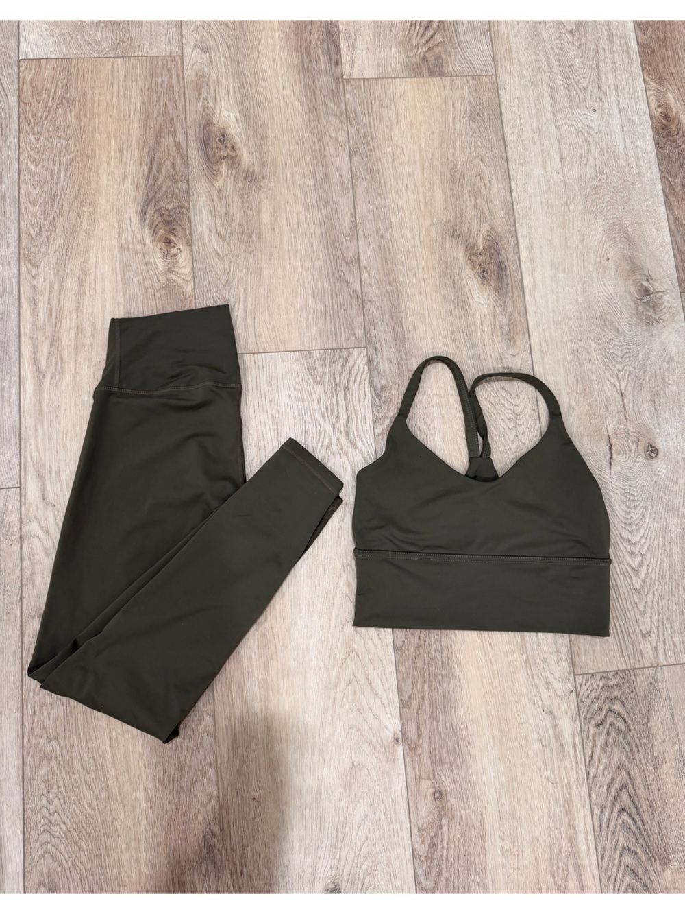 DYI Olive Green Activewear Set - Sports Bra and Leggings